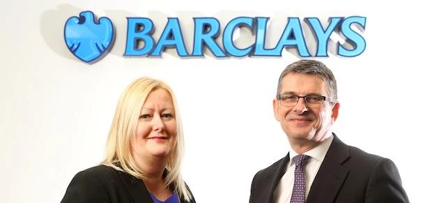 l to r: Christine Allenson, Barclays Sunderland site president and Dr Dave Smith, chief executive of