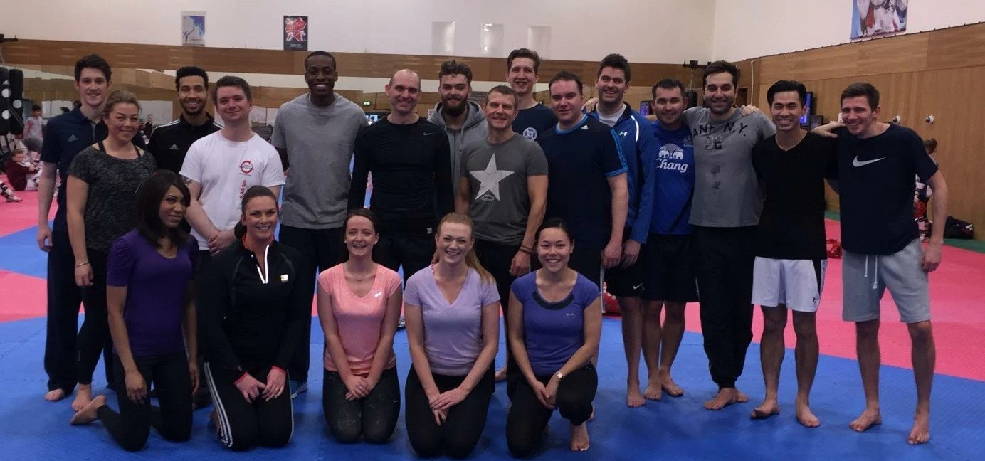 Hill Dickinson with Taekwondo athletes 