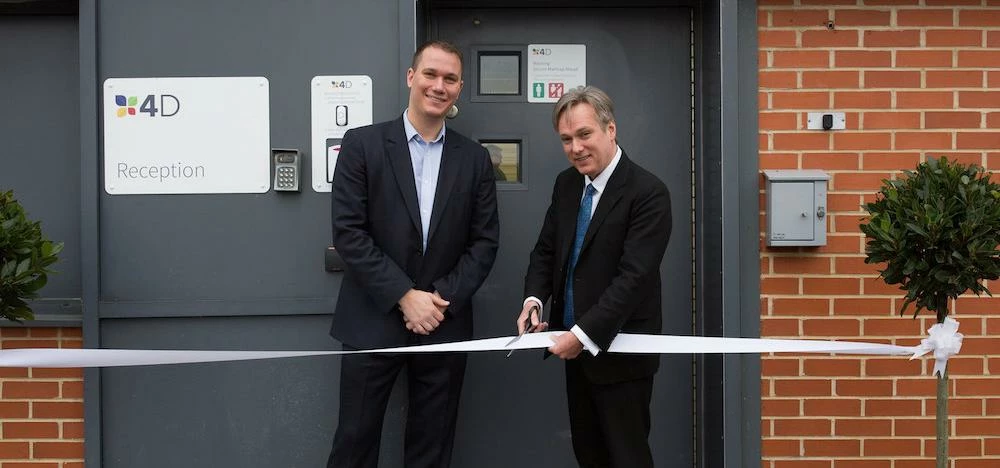 The opening of 4D's data centre in Gatwick.