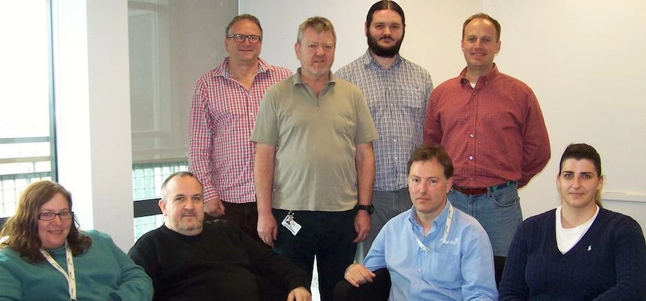 Members of the Growing Datum360 team with forefront left Dave Mitchell and forefront right, Steve Wi