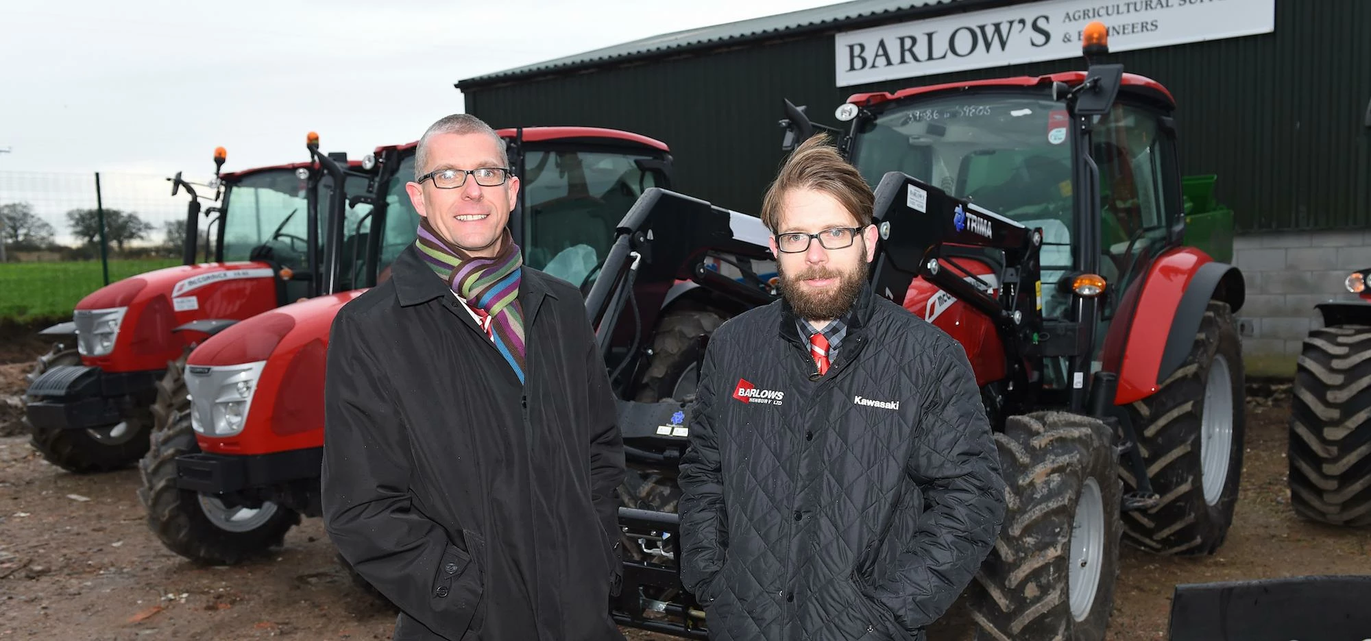 Yorkshire Bank's Stephen Cox (left) with Barlow's owner James Barlow