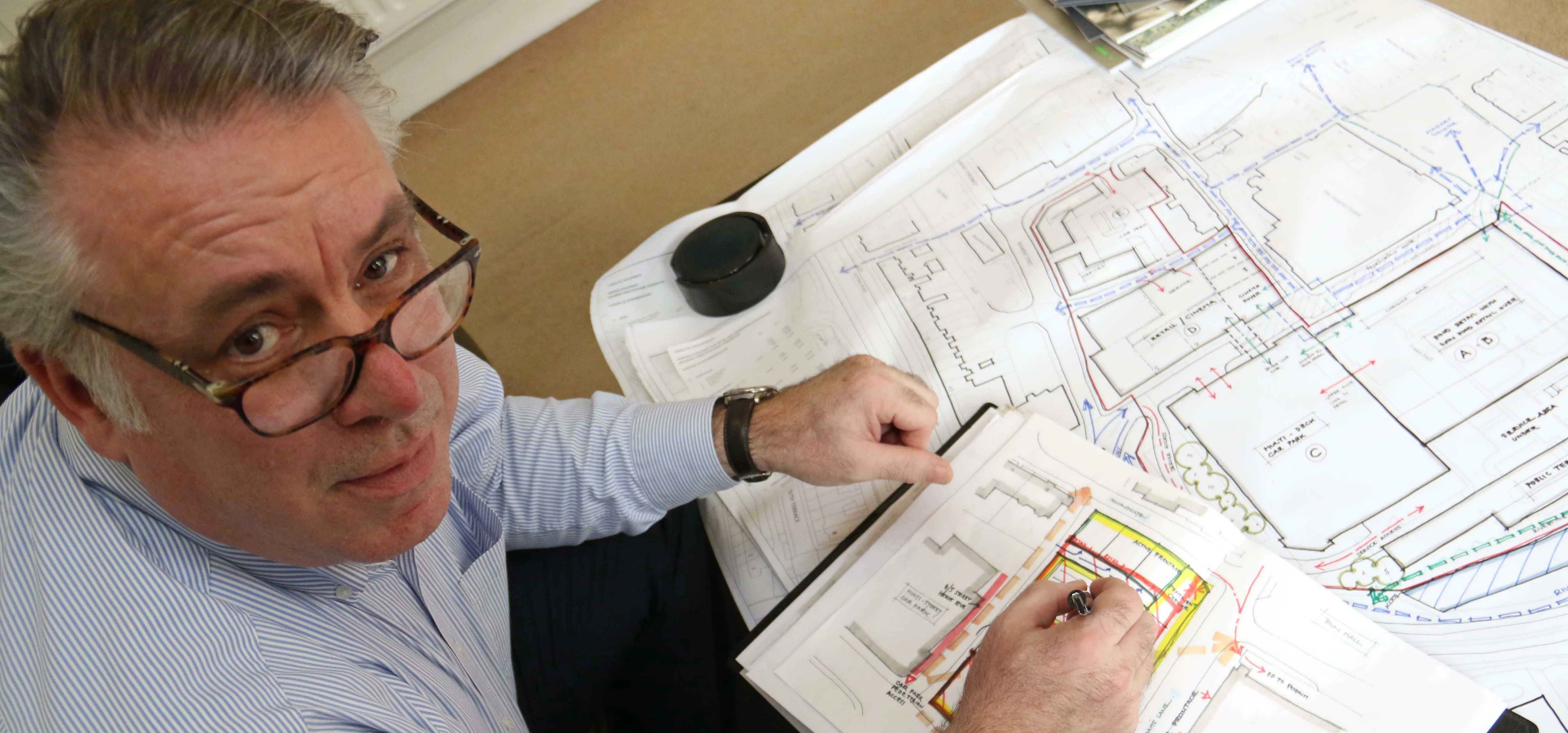 Simon Crowe, director of Niven Architects and the designer behind the new Feethams leisure complex i