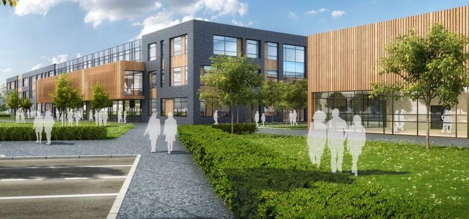 CGI images of Branston High School, which Seddon is currently delivering for Staffordshire County Co