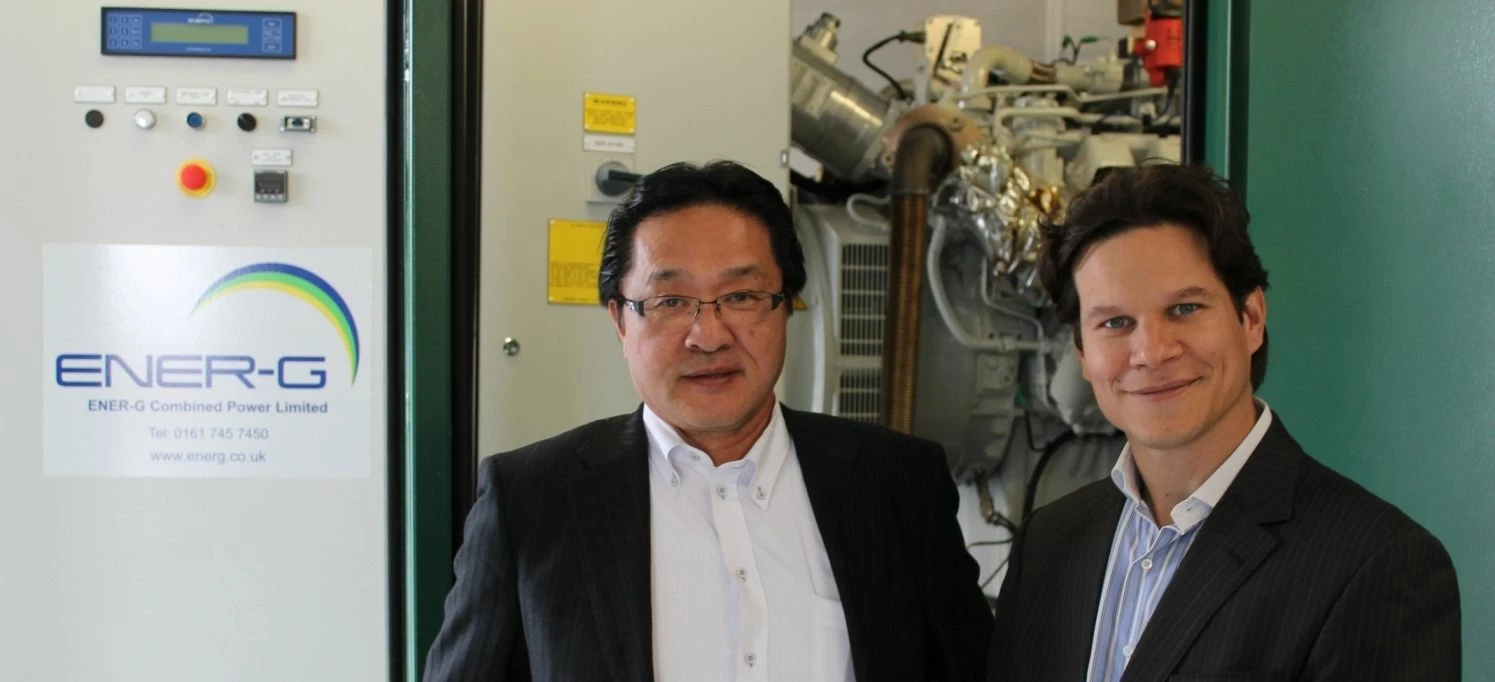 Toru Koyama, Chief Executive of Cornes Biogas (left) is pictured with Matthieu Chassagne, Head of In