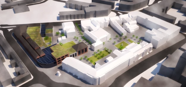  The proposed Urban Design Framework for Wakefield’s historic civic quarter.