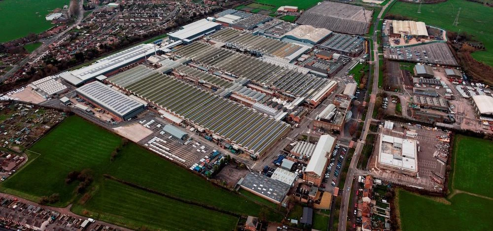 An aerial view of Bentley's existing Crewe operation