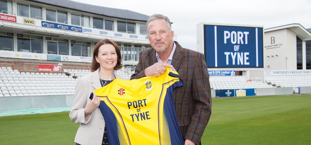 Durham CCC Chairman Ian Botham after the club extended its sponsorship with Port of Tyne.
