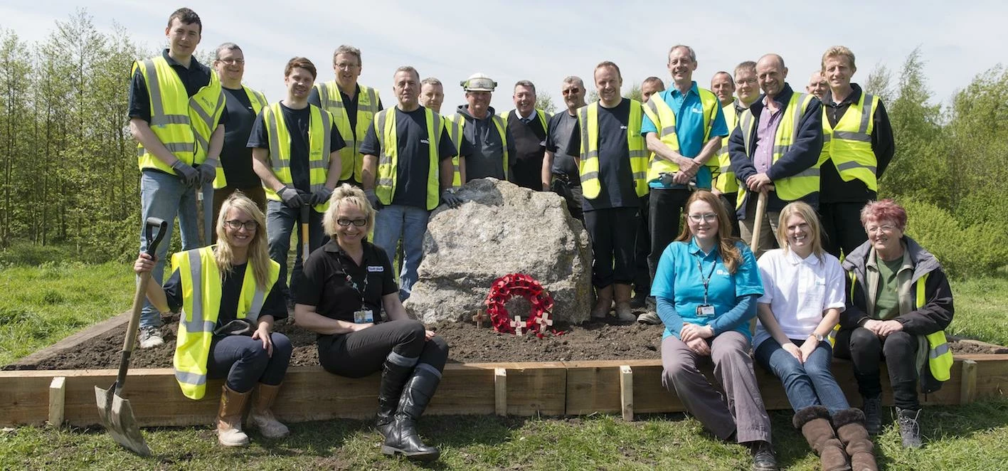 Wates and volunteers tidy Oppy Wood memorial for Community Day
