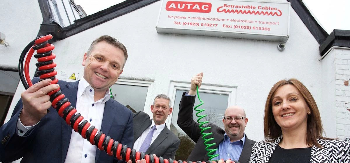 L-R: David Lowe, Andy Adshead of RBS, Graham Saul of Tectanet Systems and Sallie Lowe