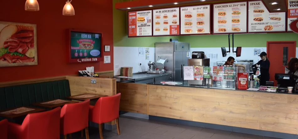 Inside a Quiznos outlet
