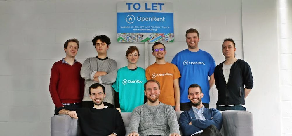 The team at OpenRent, which has just received £4.4m investment.