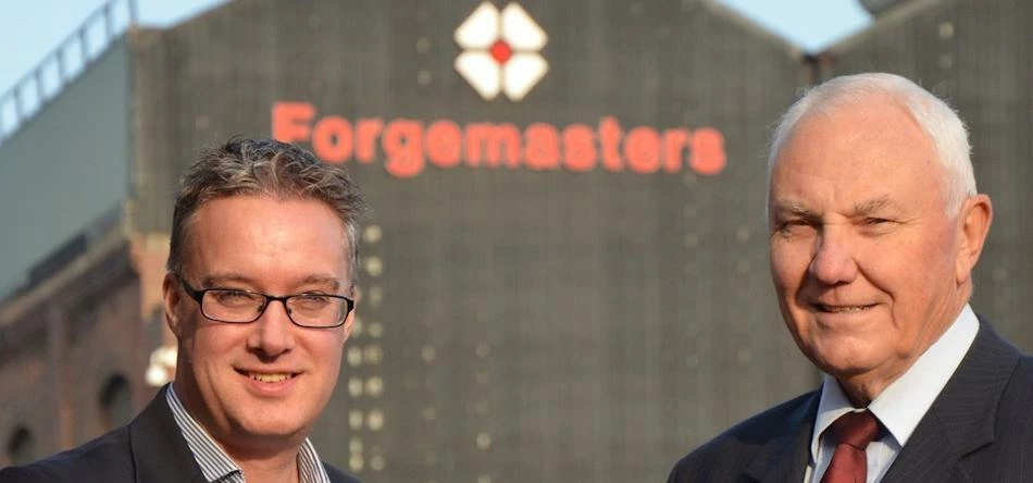 James Tate, chief finance officer at Sheffield Forgemasters International with Chris Scholey from Sh