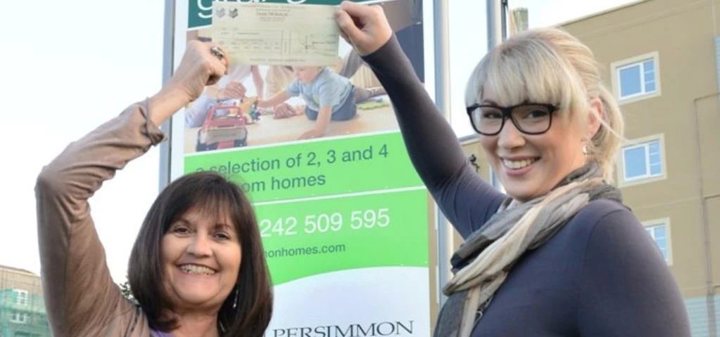 Franeen McDonald, left, with Natalie Hallett from Persimmon