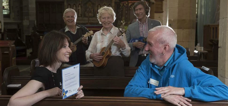 COMMUNITY MILESTONE: Pictured are Harrowells’ senior solicitor, Sally Edwards, with Alzheimer’s S