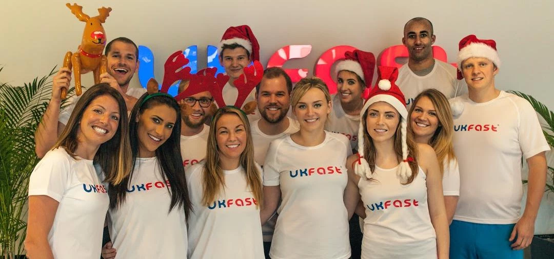 Staff from UKFast getting in the festive spirit