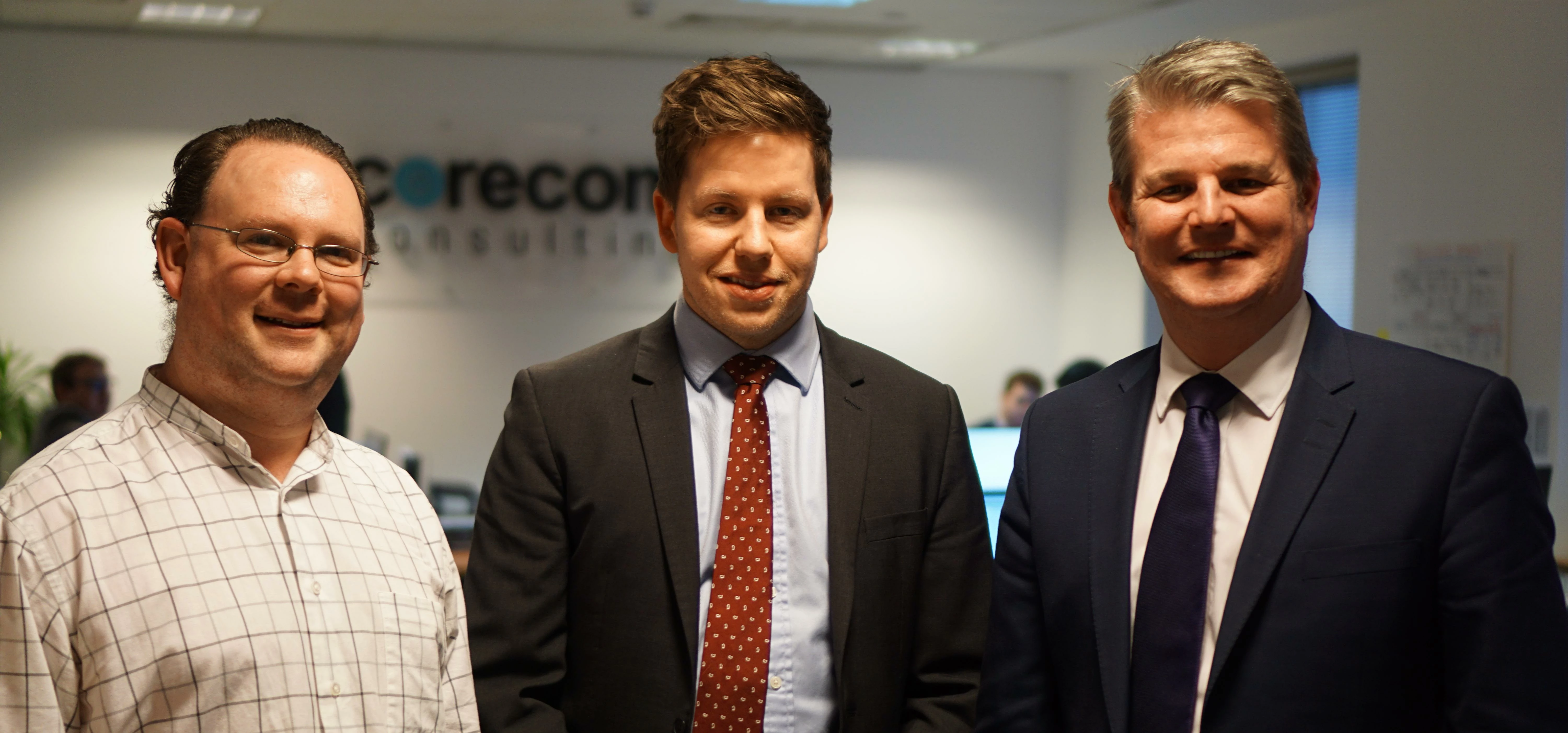 Paul Cloke (Emmaus), Jonathan Sanderson (Corecom Consulting), Stuart Andrew (MP)