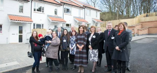 Duchess of Northumberland, Paul Tanney CEO, Isobel Hunter, Dawn Keightley of Four Housing along with