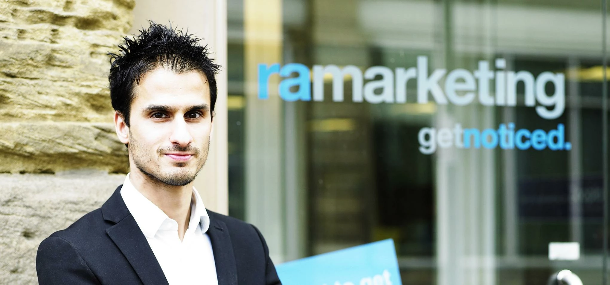 DELIGHTED: Raman Sehgal outside ramarketing HQ 