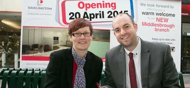 Louise Thorpe branch manager with Darren Ditchburn DBS General Manager, Customer Experience & Distri