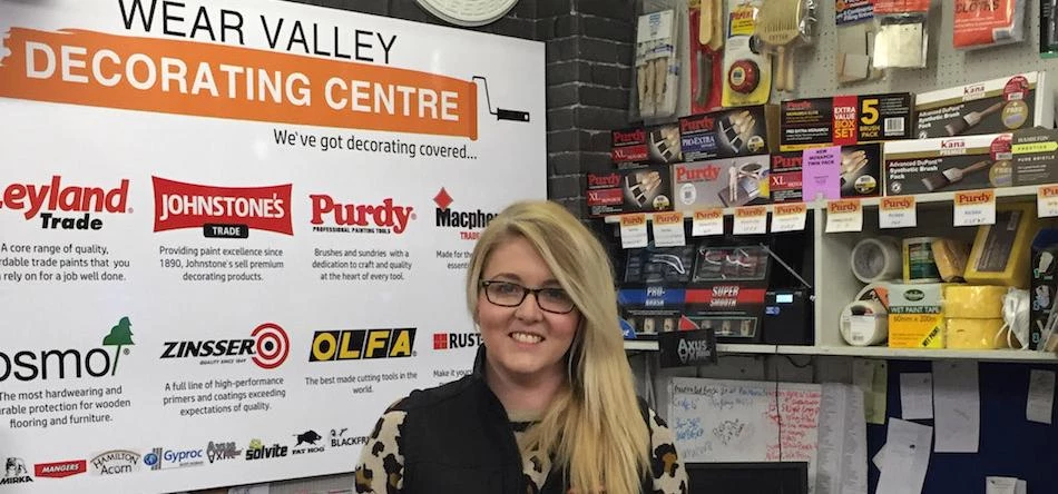 Helen Johnson at the Wear Valley Decorating Centre 