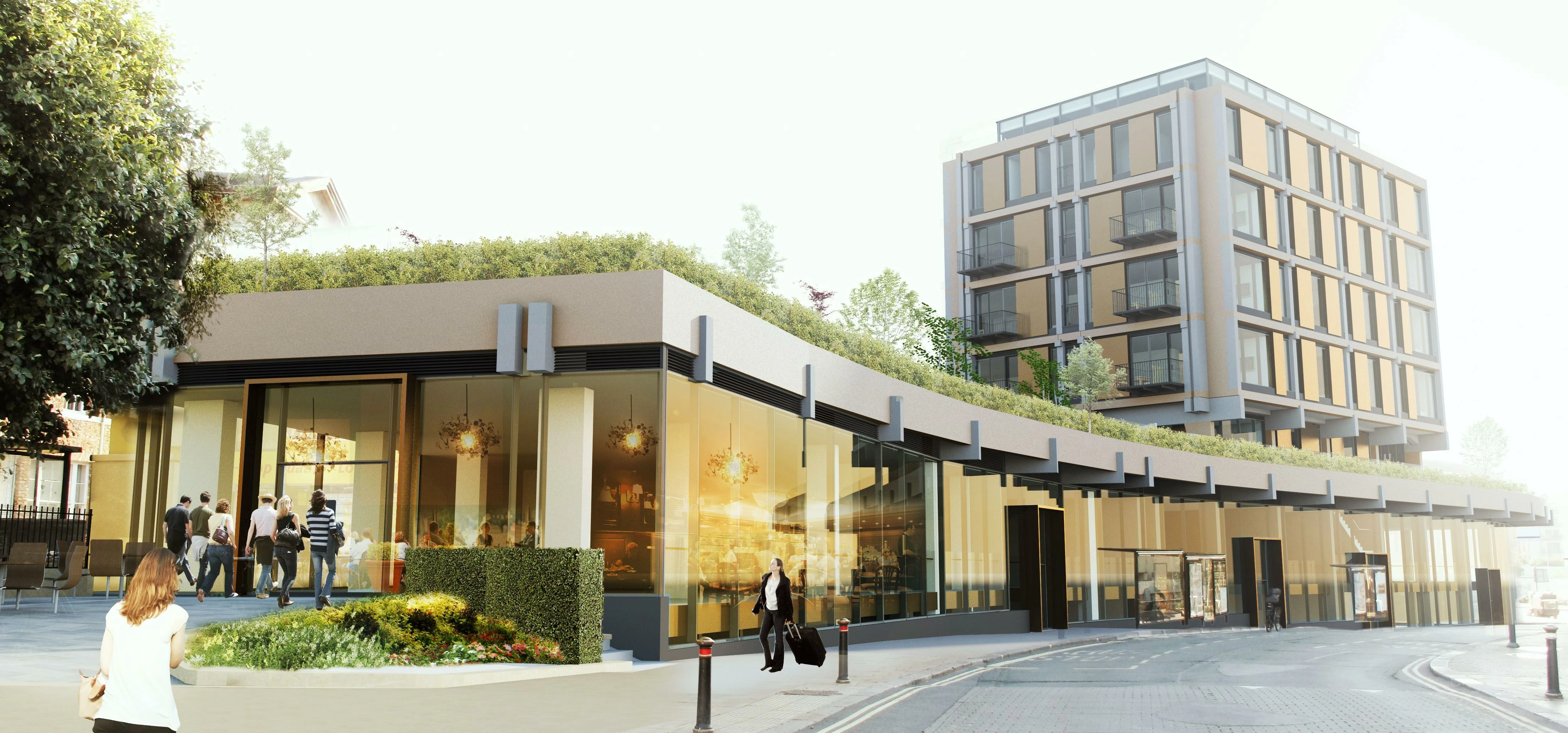 A CGI of the transformation of Stonebow House.