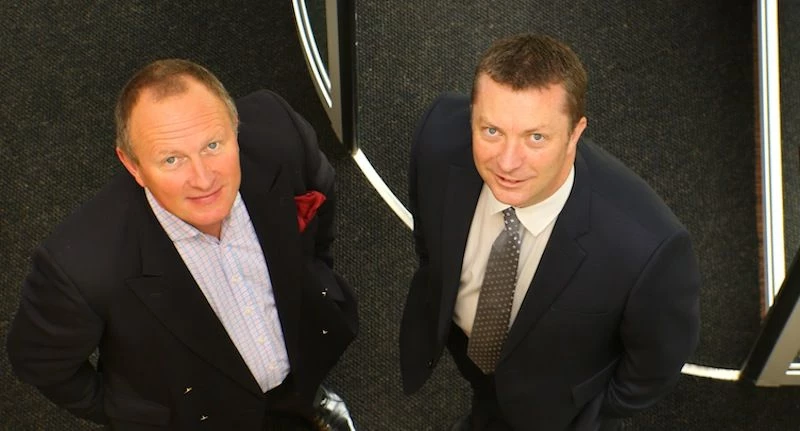 John McCabe (right) and Oxford Innovation’s Andrew Finley