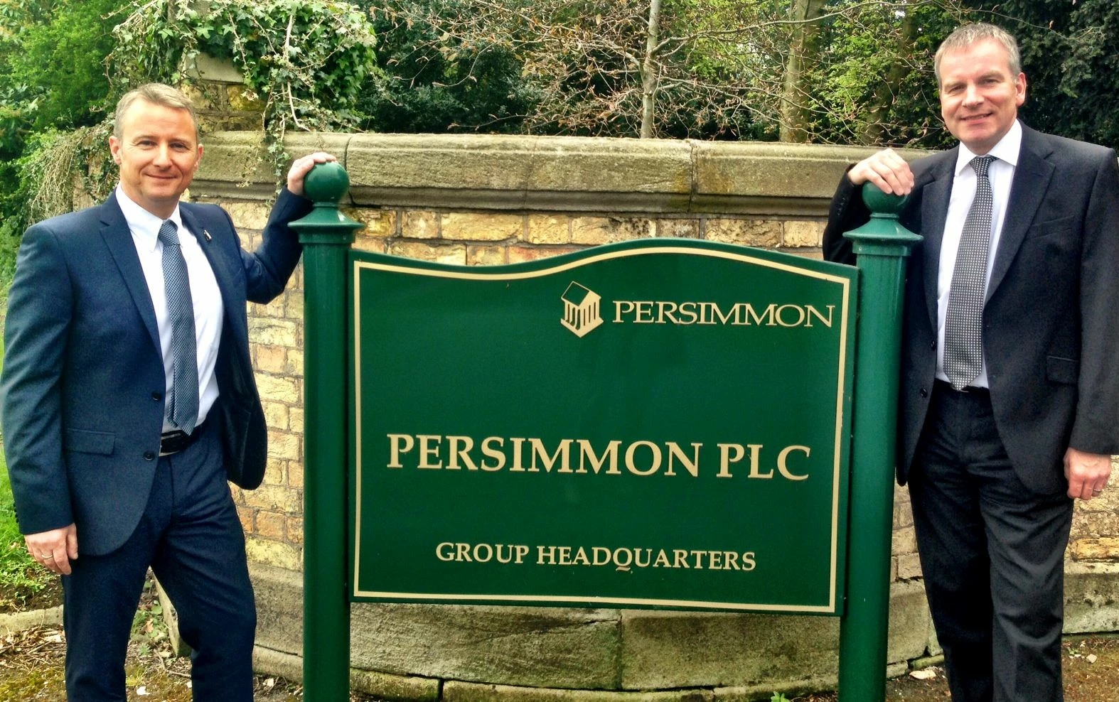 L-R: Tommy Watson and Persimmon Homes HR Director Richard Latham.