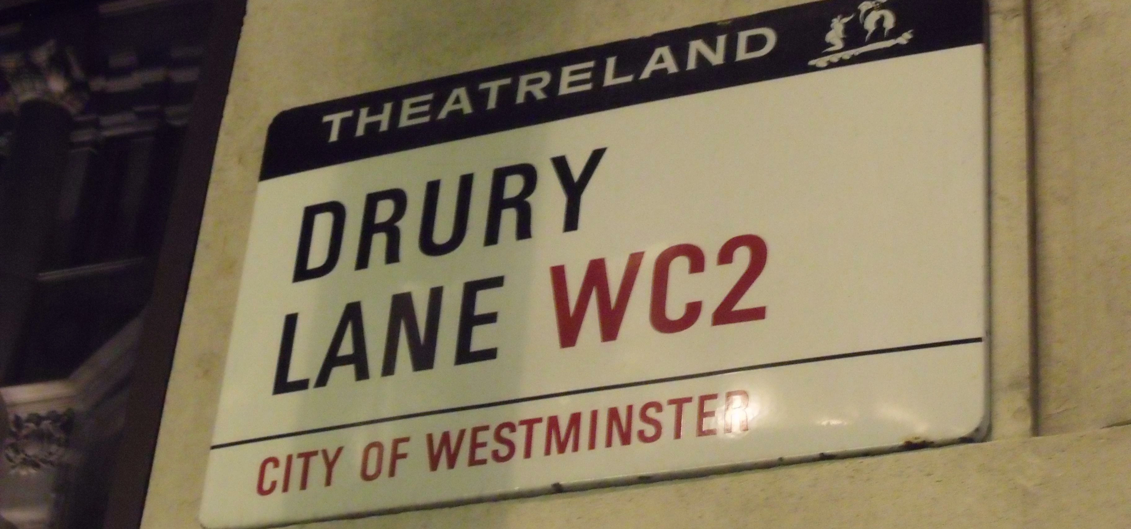 Theatreland - Drury Lane - London - road sign