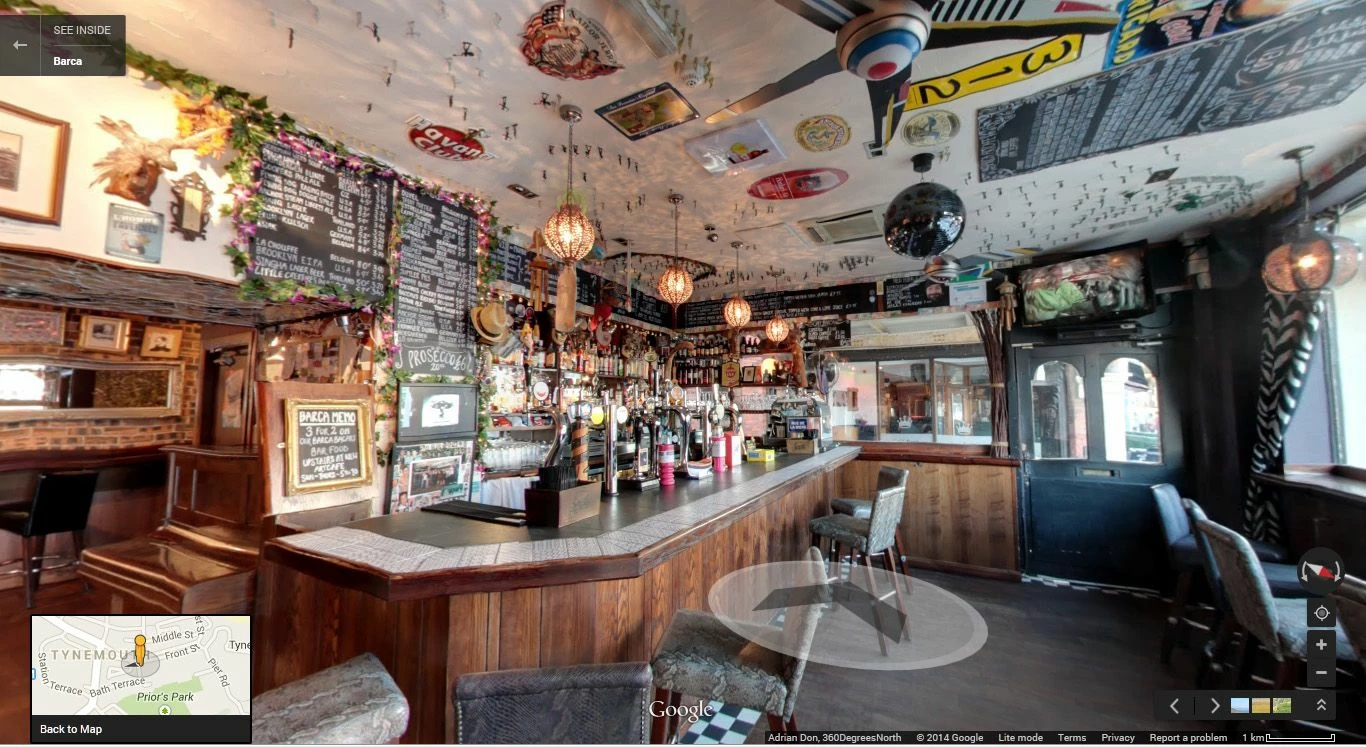 Barca Art Bar, Tynemouth, Google Maps Business View