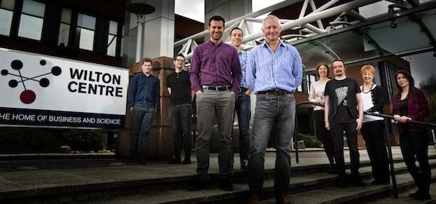 Dave Marshall founder and MD of House of Type, pictured front, with the HOT team outside the Wilton 