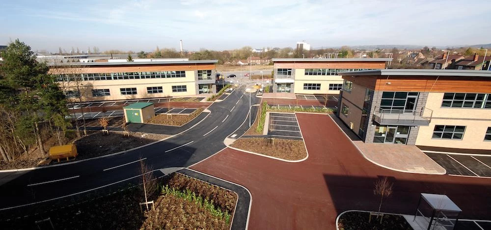 Rhino Court comprises 40,000 sq ft of office accommodation across nine self-contained buildings