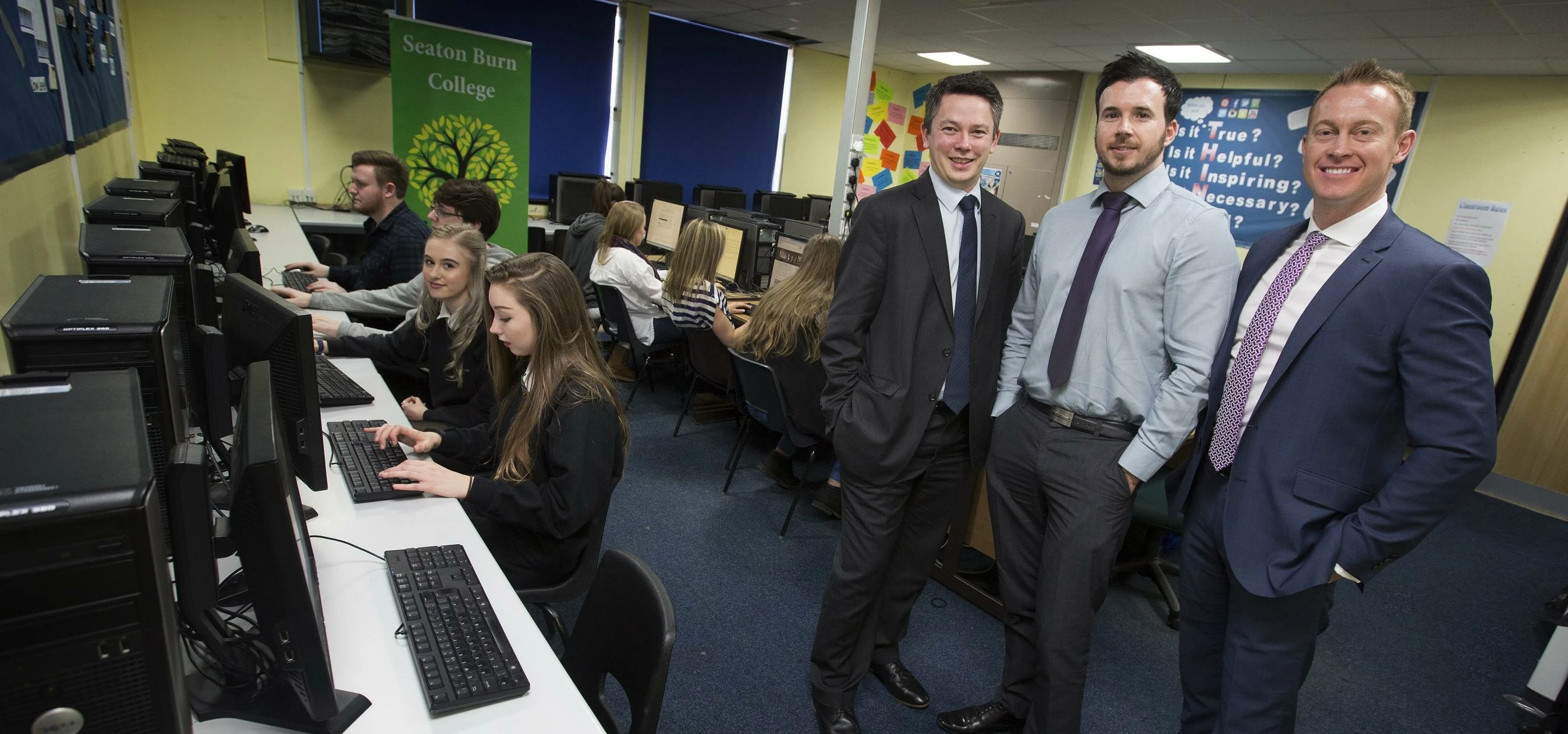 Dan Pace, head of ICT at Seaton Burn College, Chris Nellist, information and administration manager 