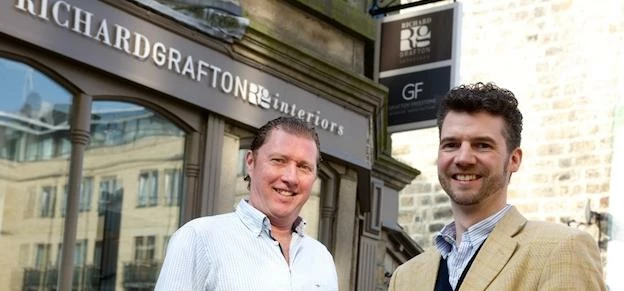 Richard Grafton (left) with Grafton Freestone director Andrew Freestone at the firm’s new showroom o