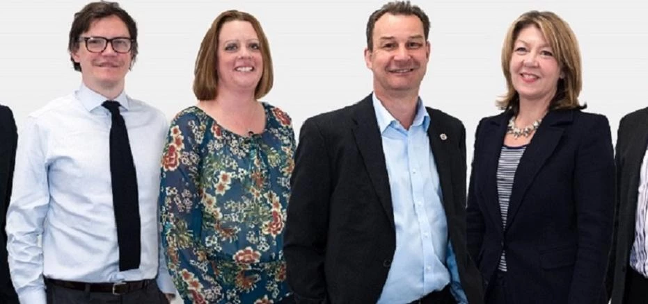 (Left to right): Philip Pearson, Joanna Rich, Kevin Sanders, Deborah Ogden