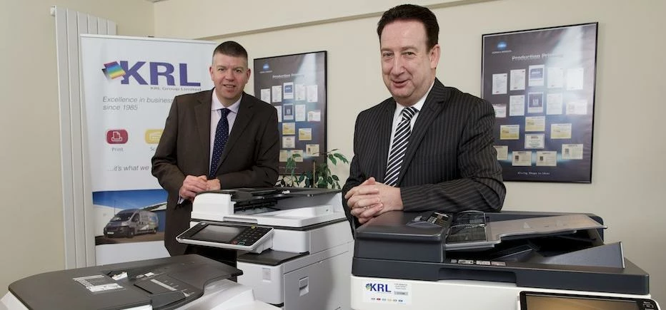 Ian Atkinson of Finance Yorkshire and George Baker of KRL Group.