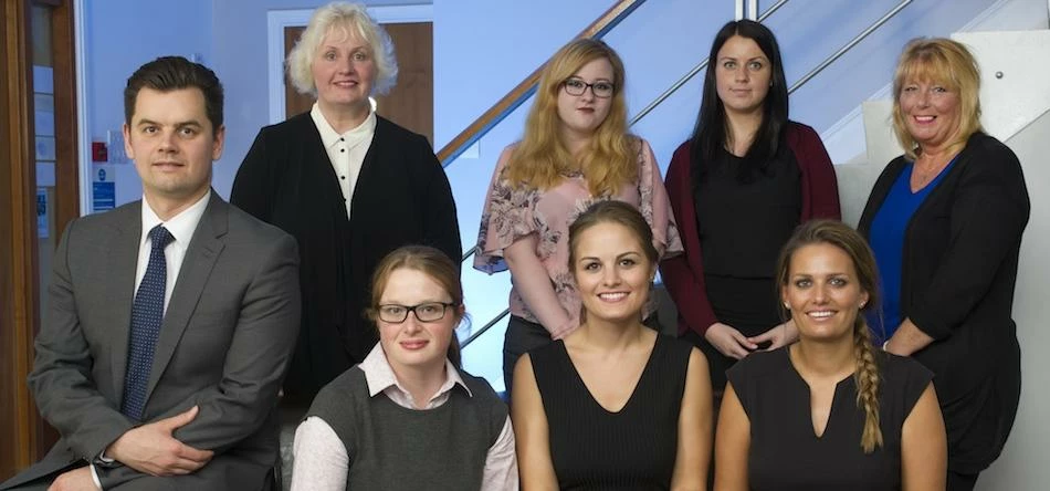 (L-R) back row – Caroline Simpson, Natalie Scully, Ashley Garthwaite, Fiona Rafter. (L-R) front row
