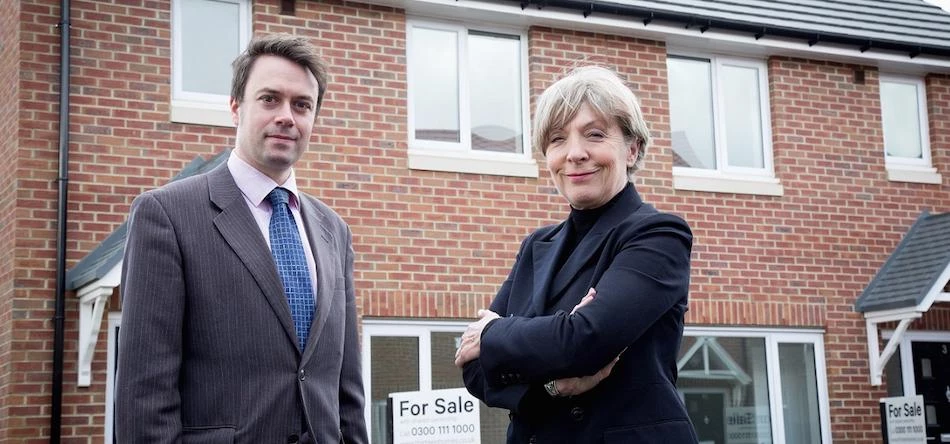 Ross Smith and Alison Thain at Celandine Close, Darlington, a Thirteen development.