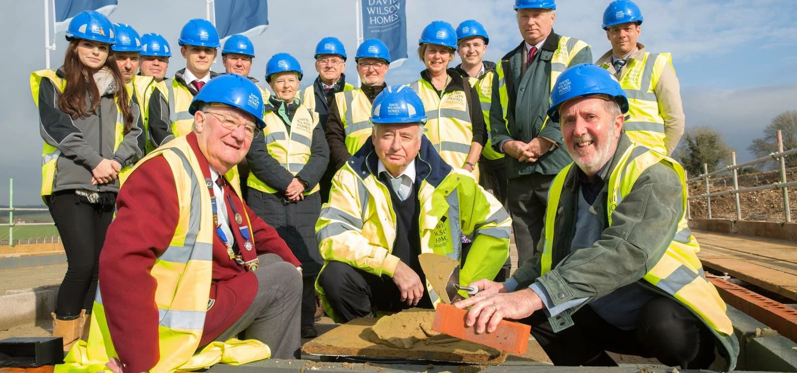 Ken Graham, president of Alexandra Bowls Club with David Wilson Homes site manager Clive Richardson