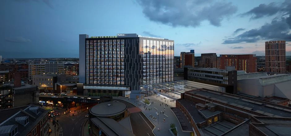 Bruntwood, located above Leeds Station, is due to be completed in May 2017. 