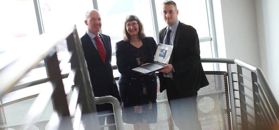  (From left)  Philip Cuthbert, Partner, Wasley Chapman with Sue Kirk of UK Steel Enterprise and Mark