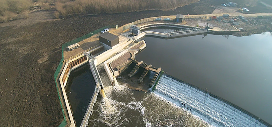 £5.3m Kirkthorpe renewable power scheme on the River Calder, near Wakefield. Photograph: Barn Energy