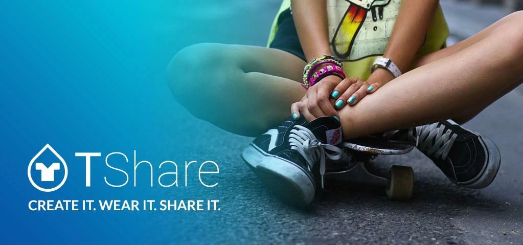 TShare is a creative platform where artists can develop, showcase and sell their designs via the med