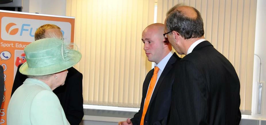 Kieran met the Queen on her visit to Burnley