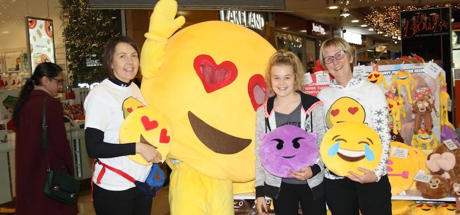 Sarah Agar-Brennan (left), founder of Love Bomb Cushions at the recent Christmas pop up at Touchwood