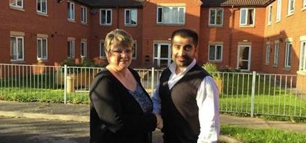 Tuxford Manor's manager Beverley Cooper and Harpreet Banwait MD of Strong Life Care.jpg