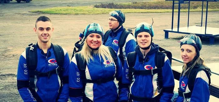 Barratt Homes staff did a sponsored skydive for St Gemma's Hospice