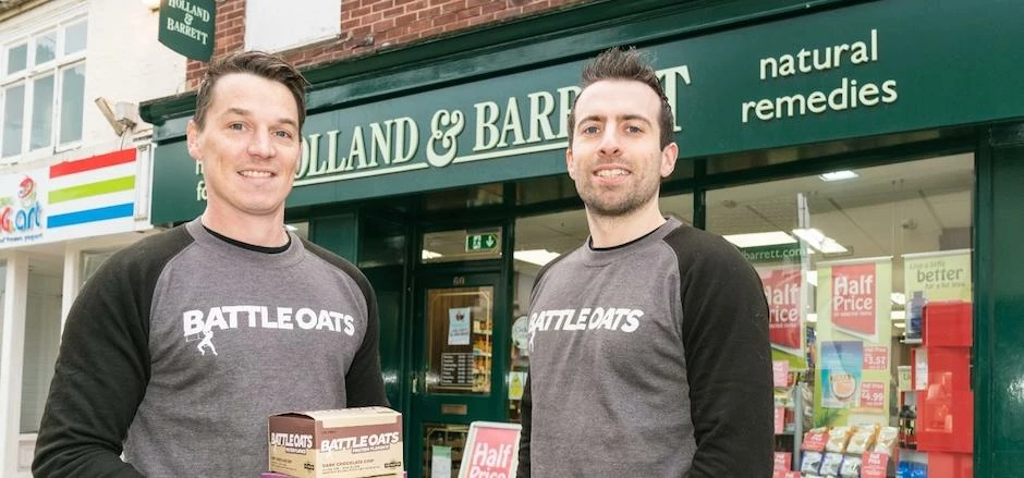 Kevin Smith (left) and Shaun Gibbins, founders of Battle Oats.