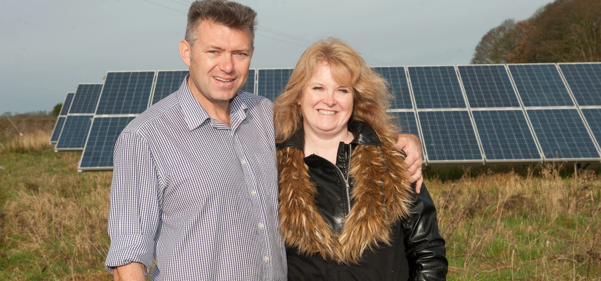Chris and Sally Brealey of Wolds Village in Bainton with their new solar farm