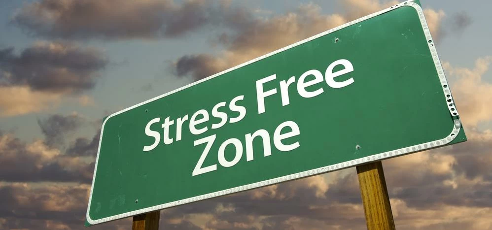 Where is there less stress?