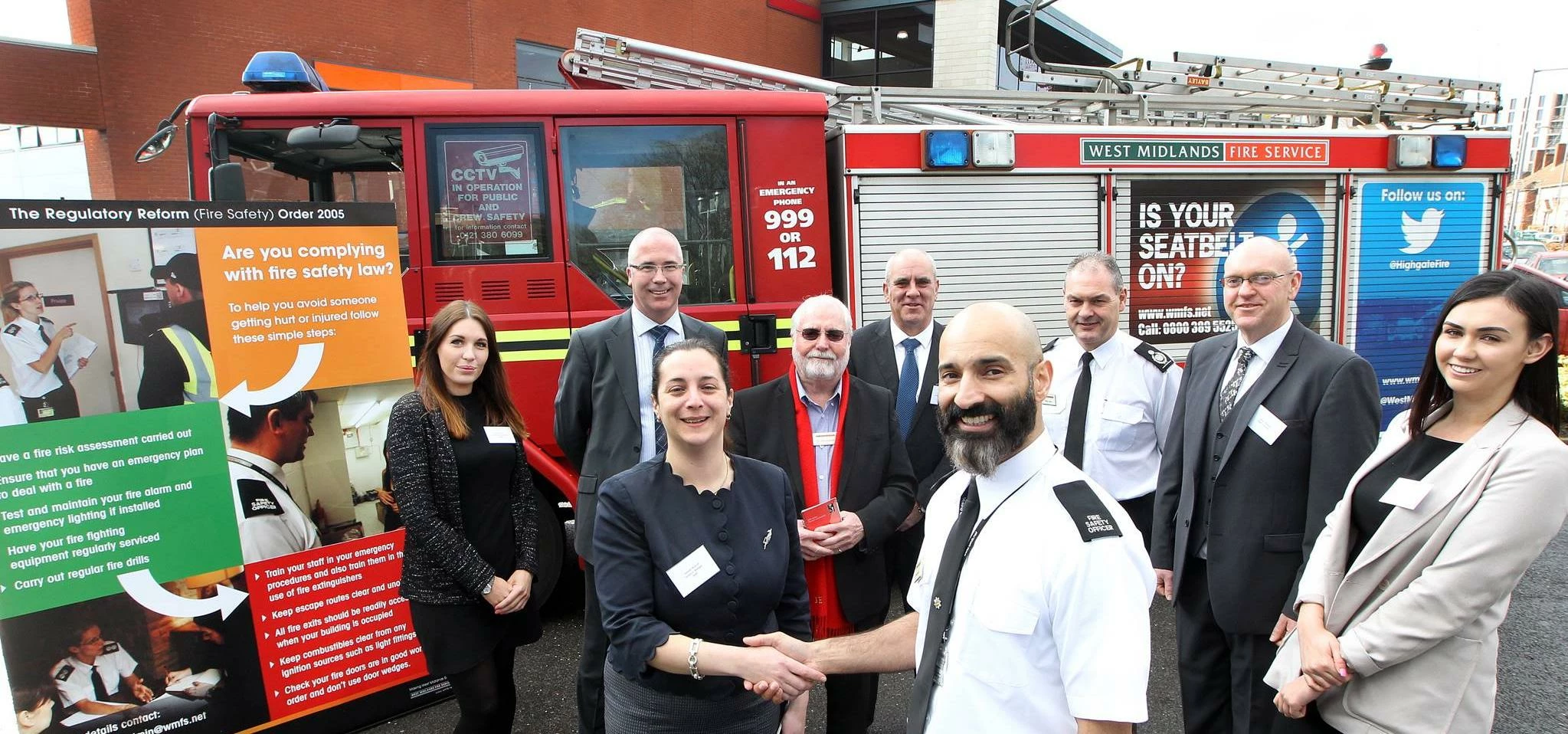Attendees, sponsors and organisers of a previous Arnold Laver fire door safety event with the West